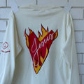 Adult Heart on Fire Eggshell White