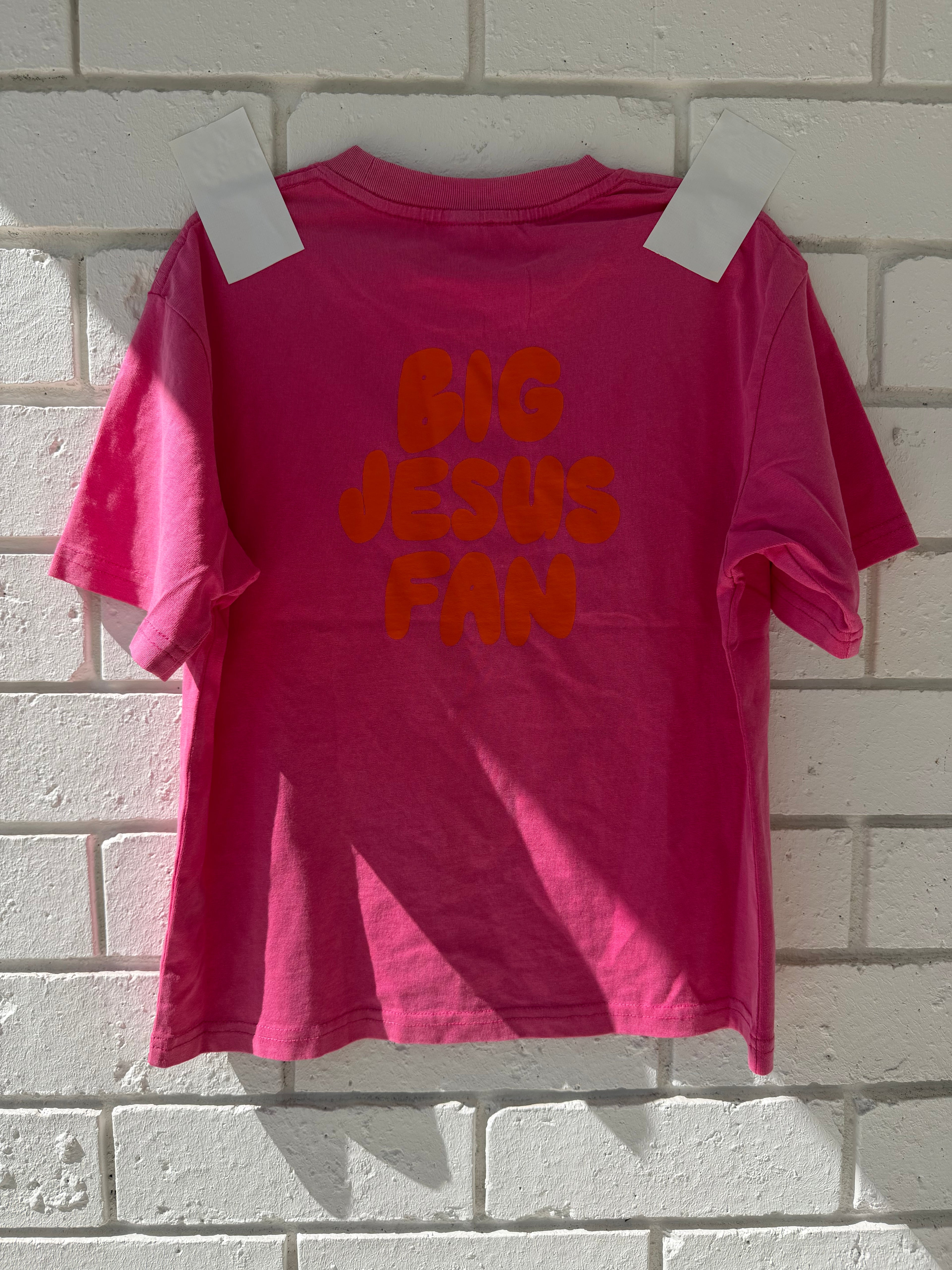 big kids BJF tee in pink