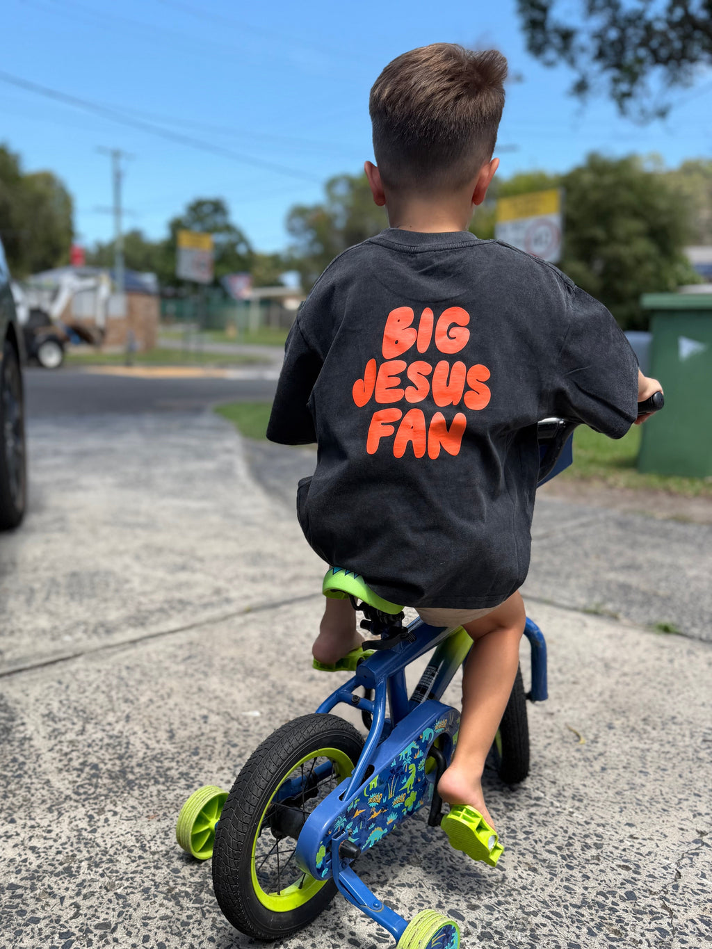 big kids BJF tee in black