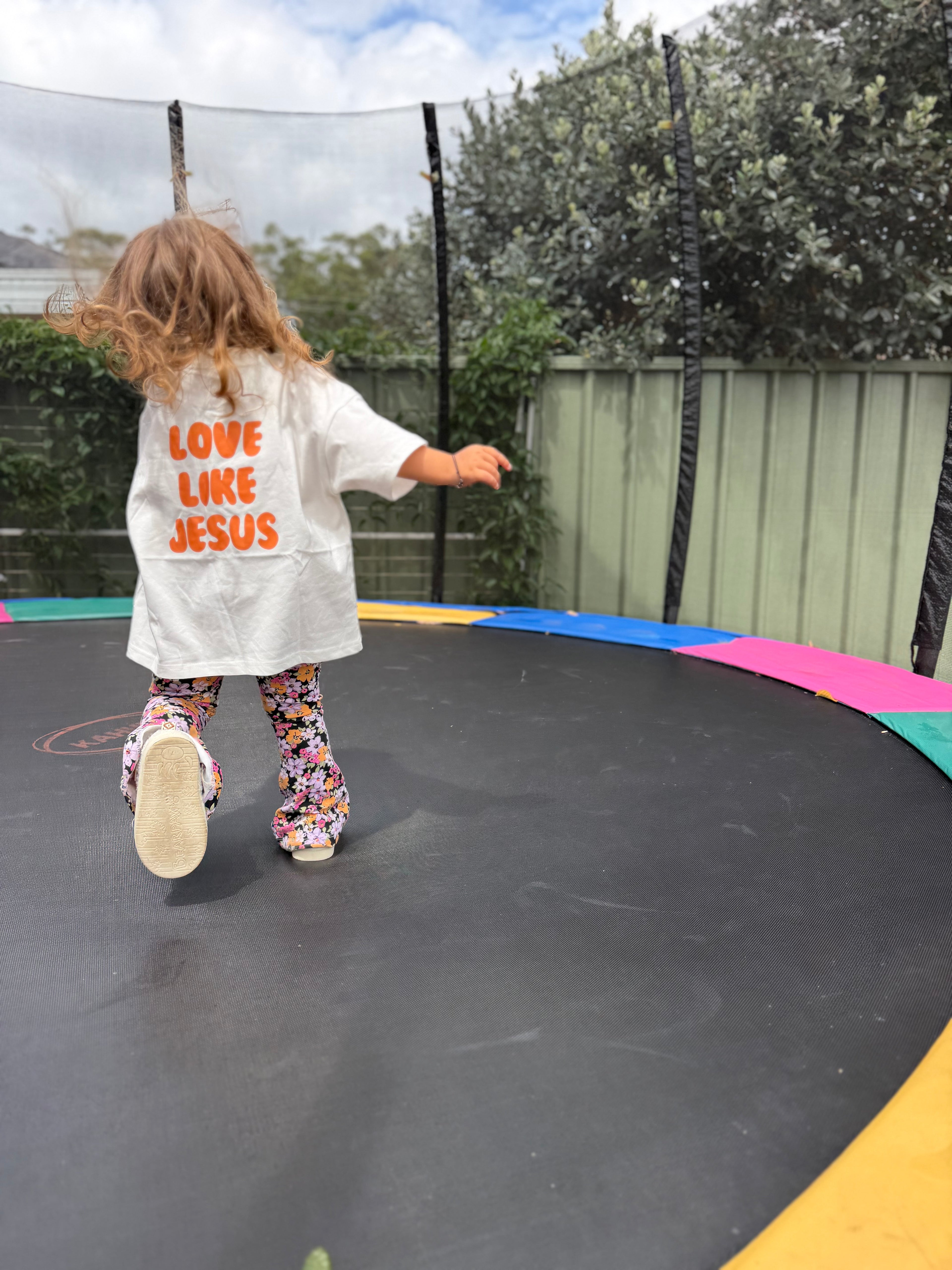 little kids LLJ tee in white
