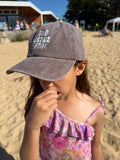 Kids washed brown BJF cap