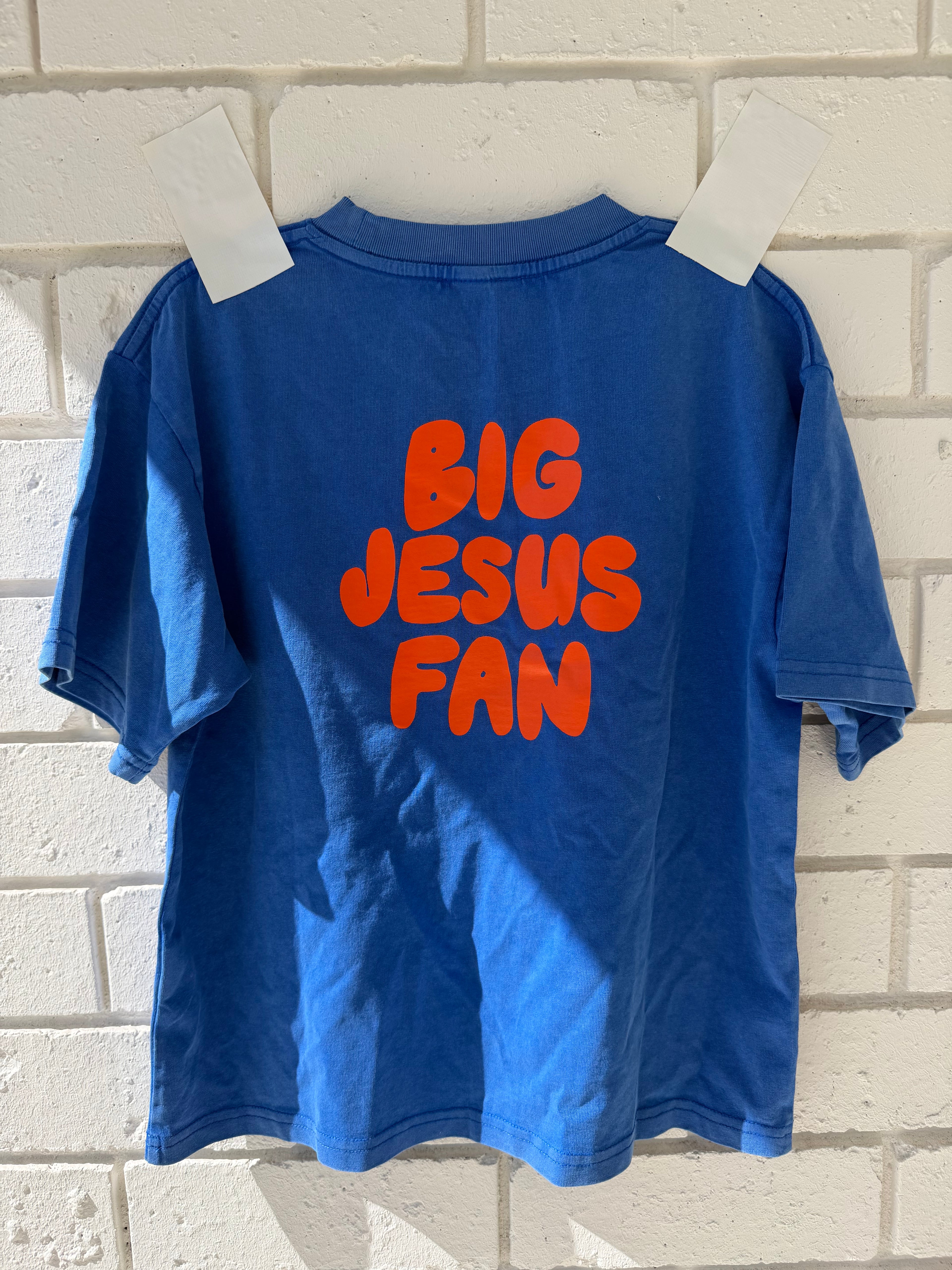 big kids BJF tee in blue