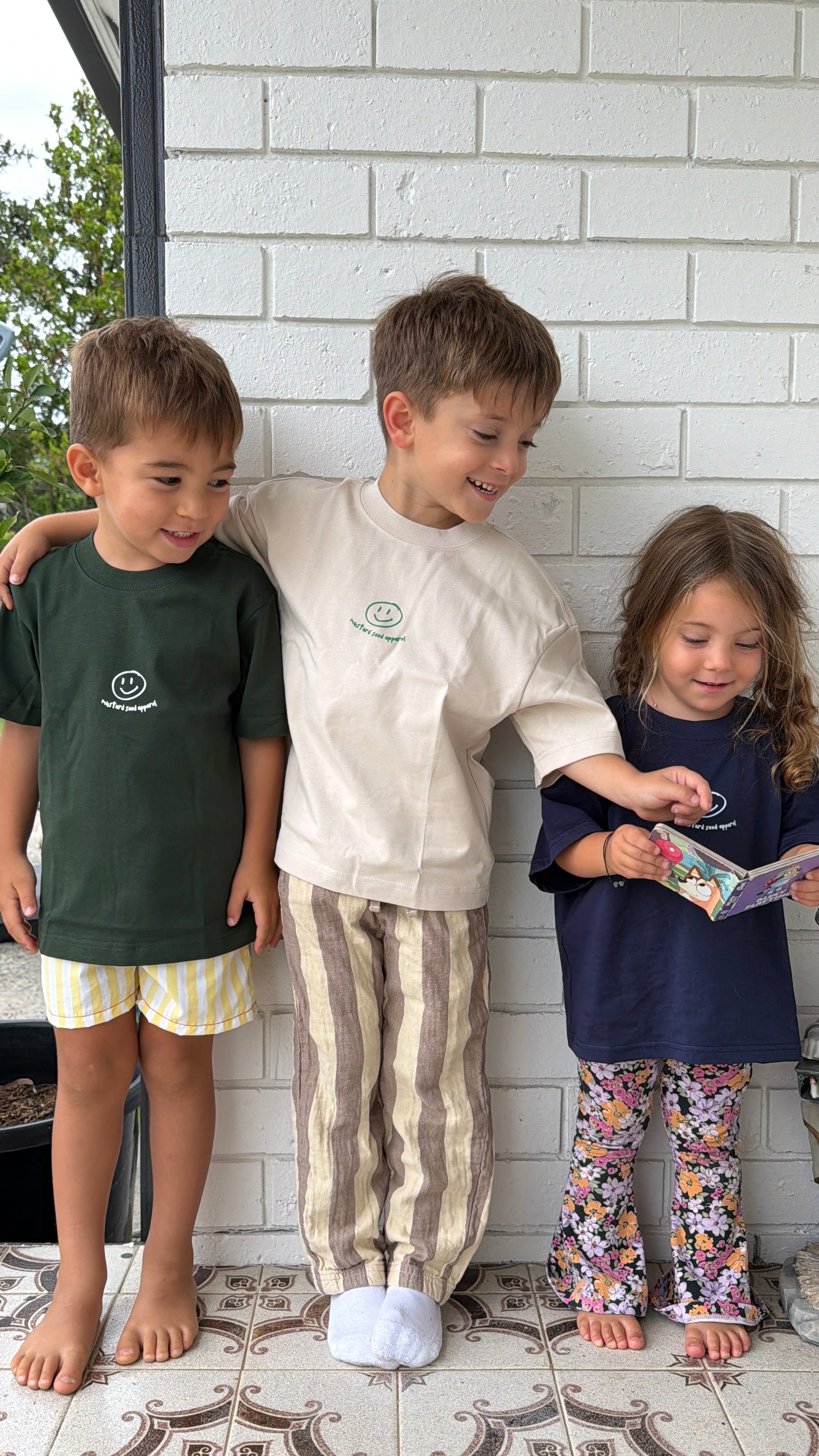 big kids loved to death tee in forest green