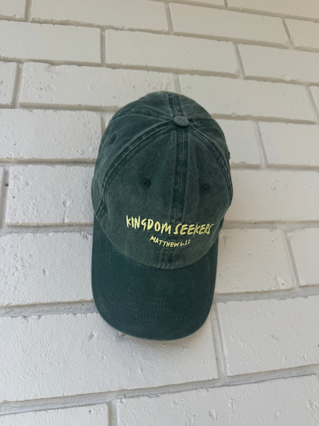 Kingdom Seeker washed green cap