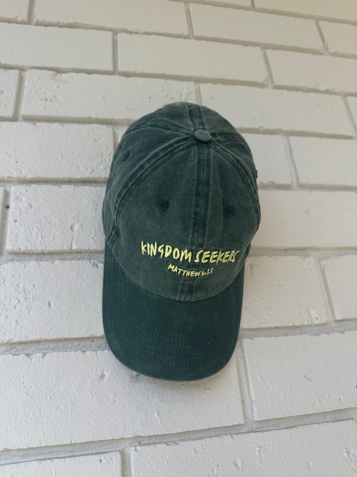 Kingdom Seeker washed green cap