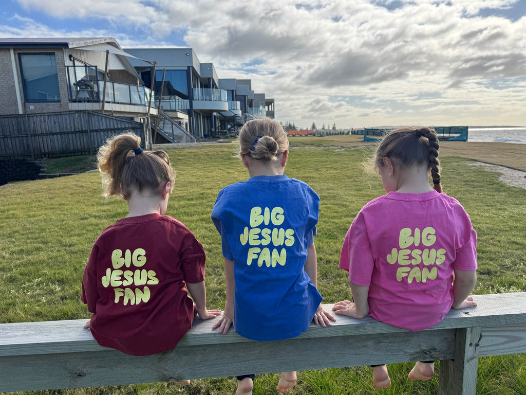 Kids BJF tees with lemon text