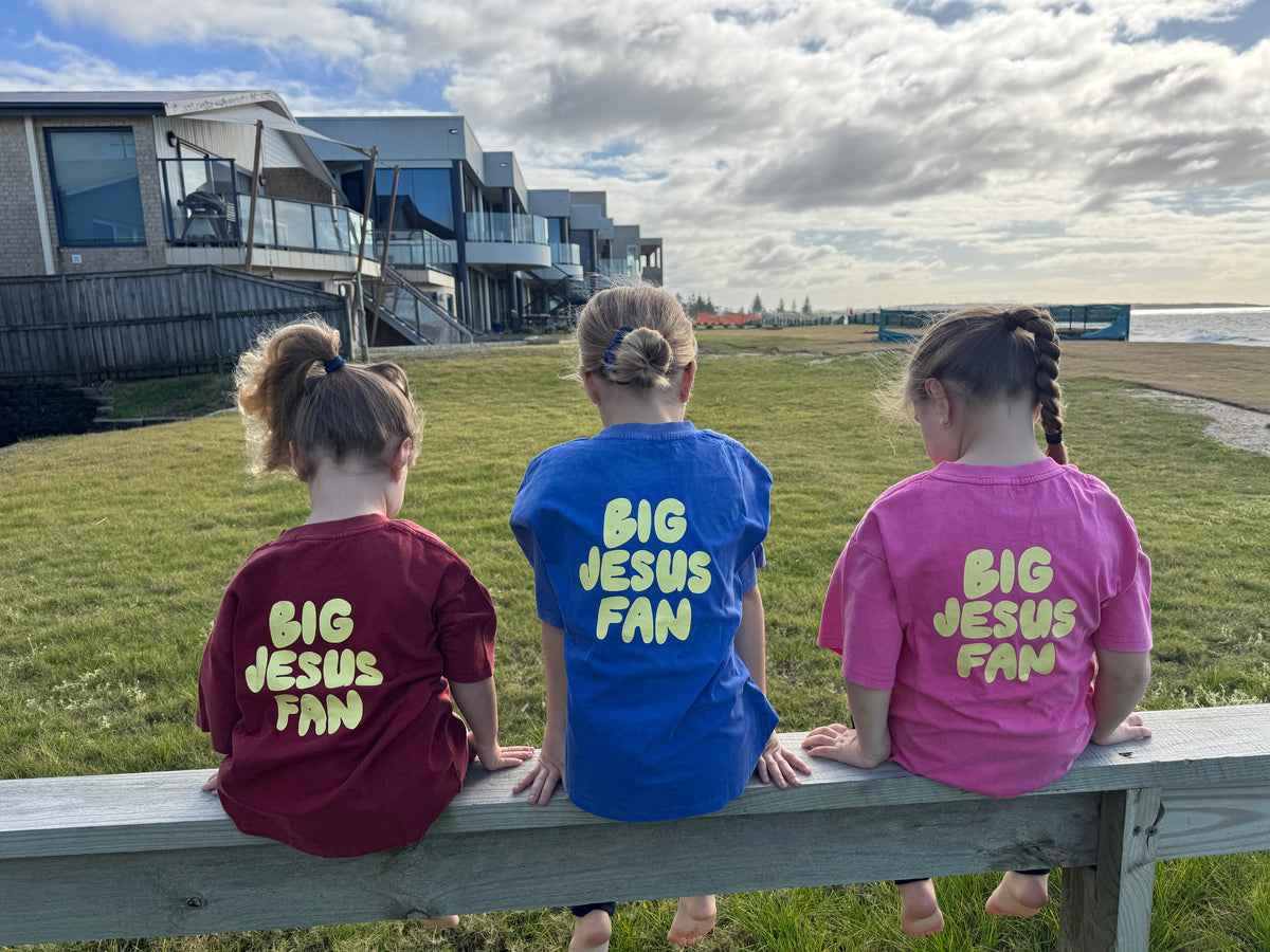 Kids BJF tees with lemon text