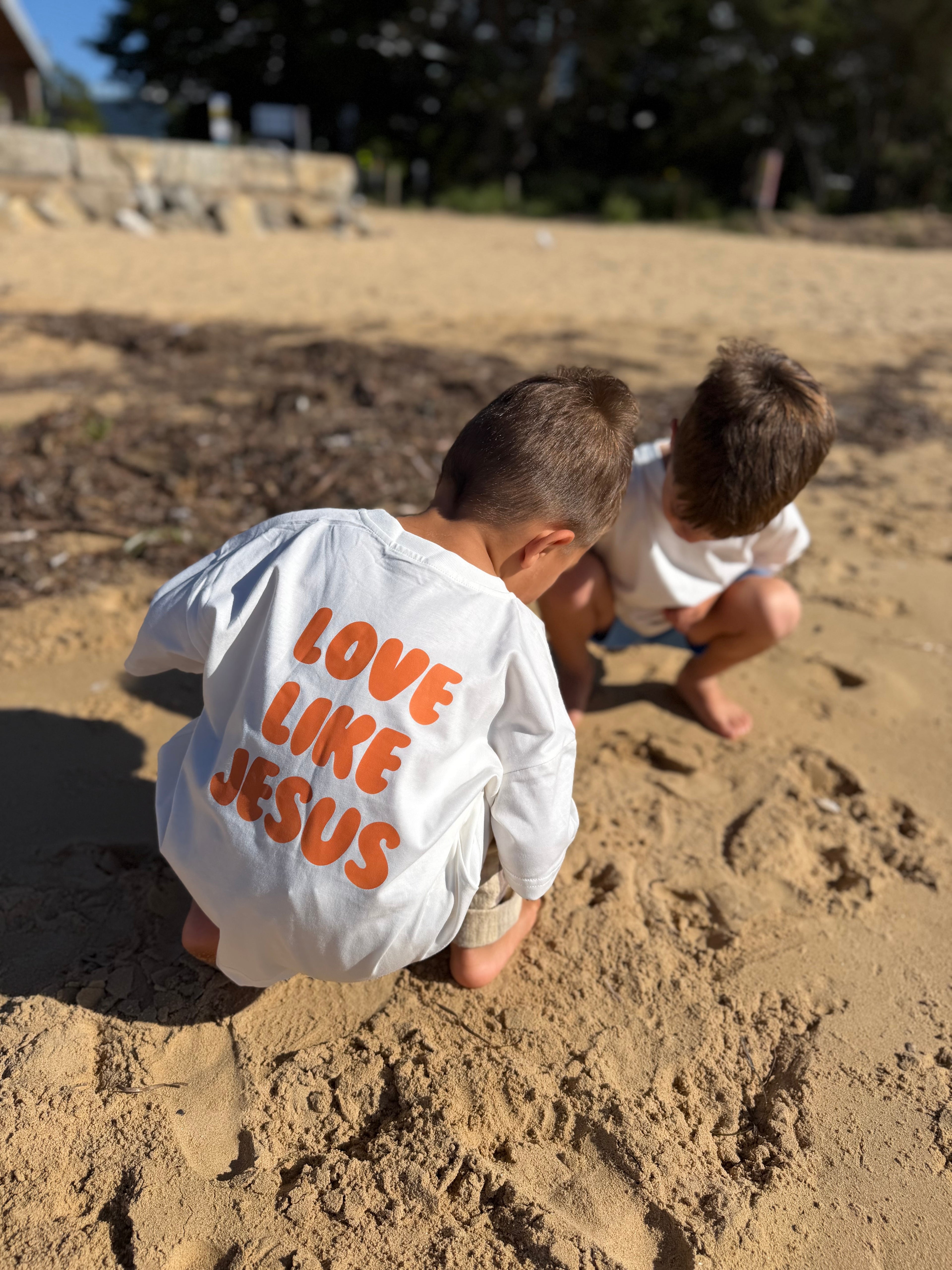 little kids LLJ tee in white