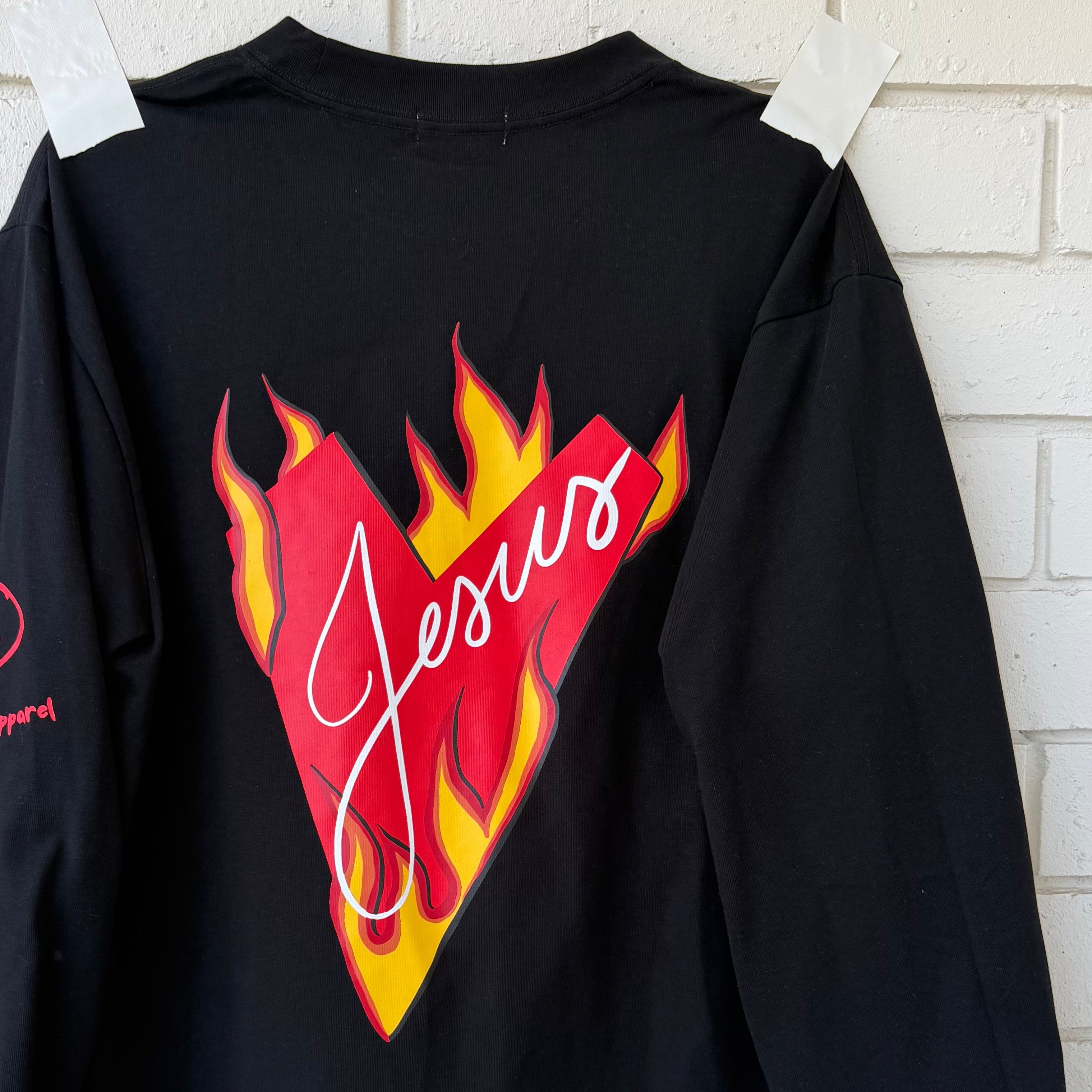 Adult Heart on Fire Black