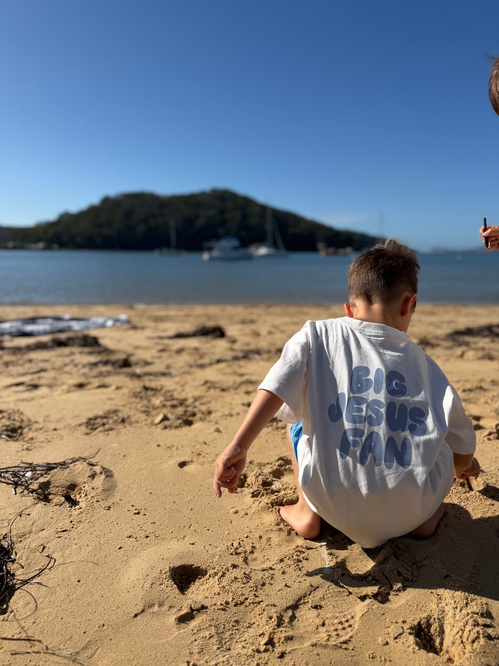 little kids BJF tee in white