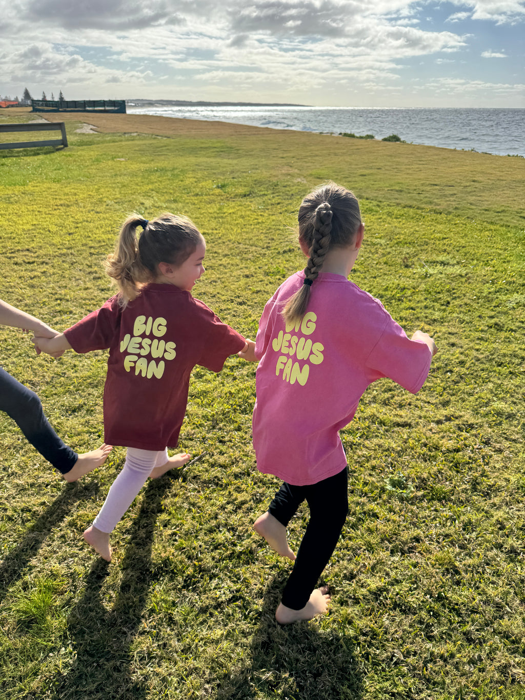 Kids BJF tees with lemon text
