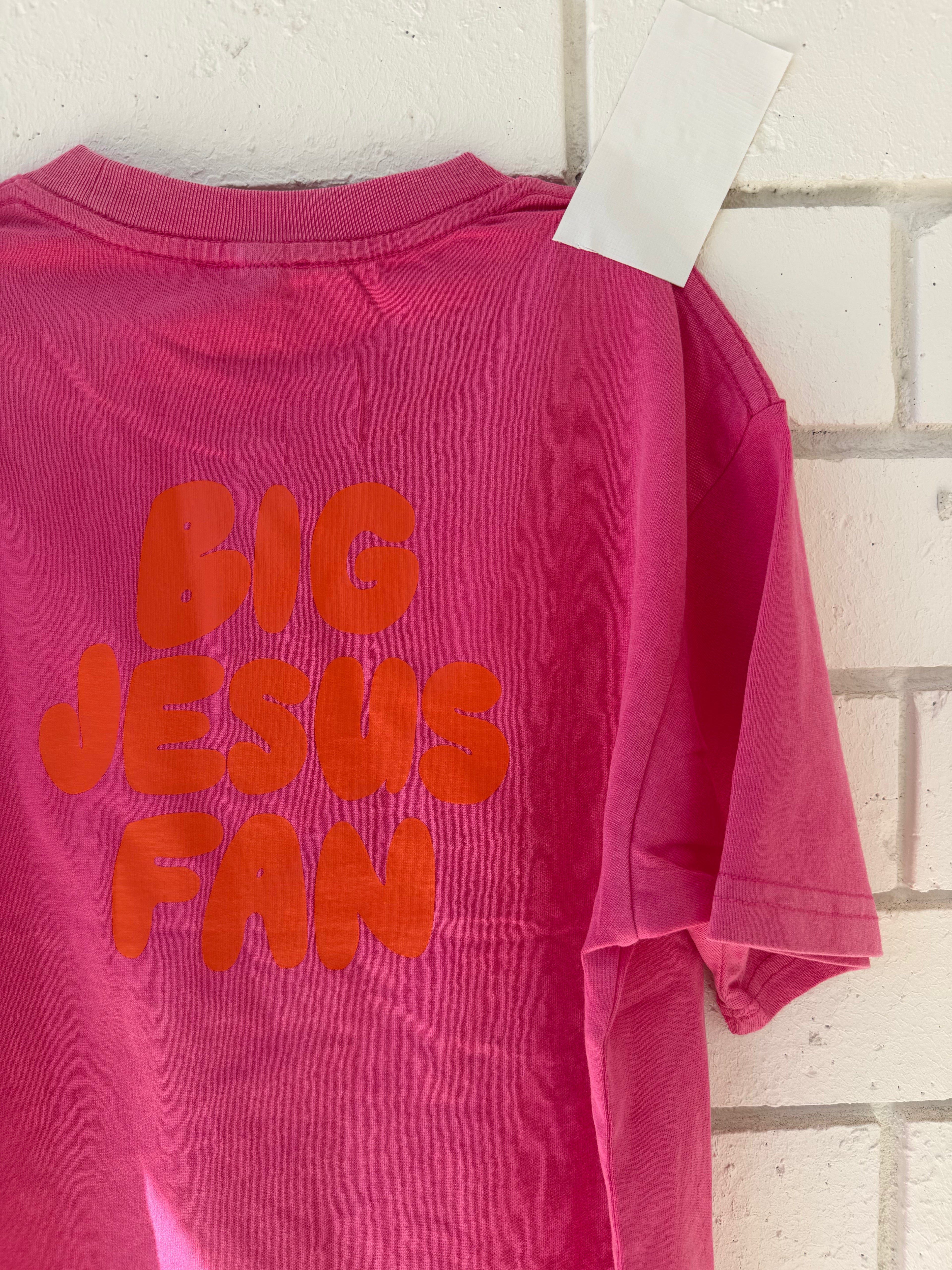 big kids BJF tee in pink