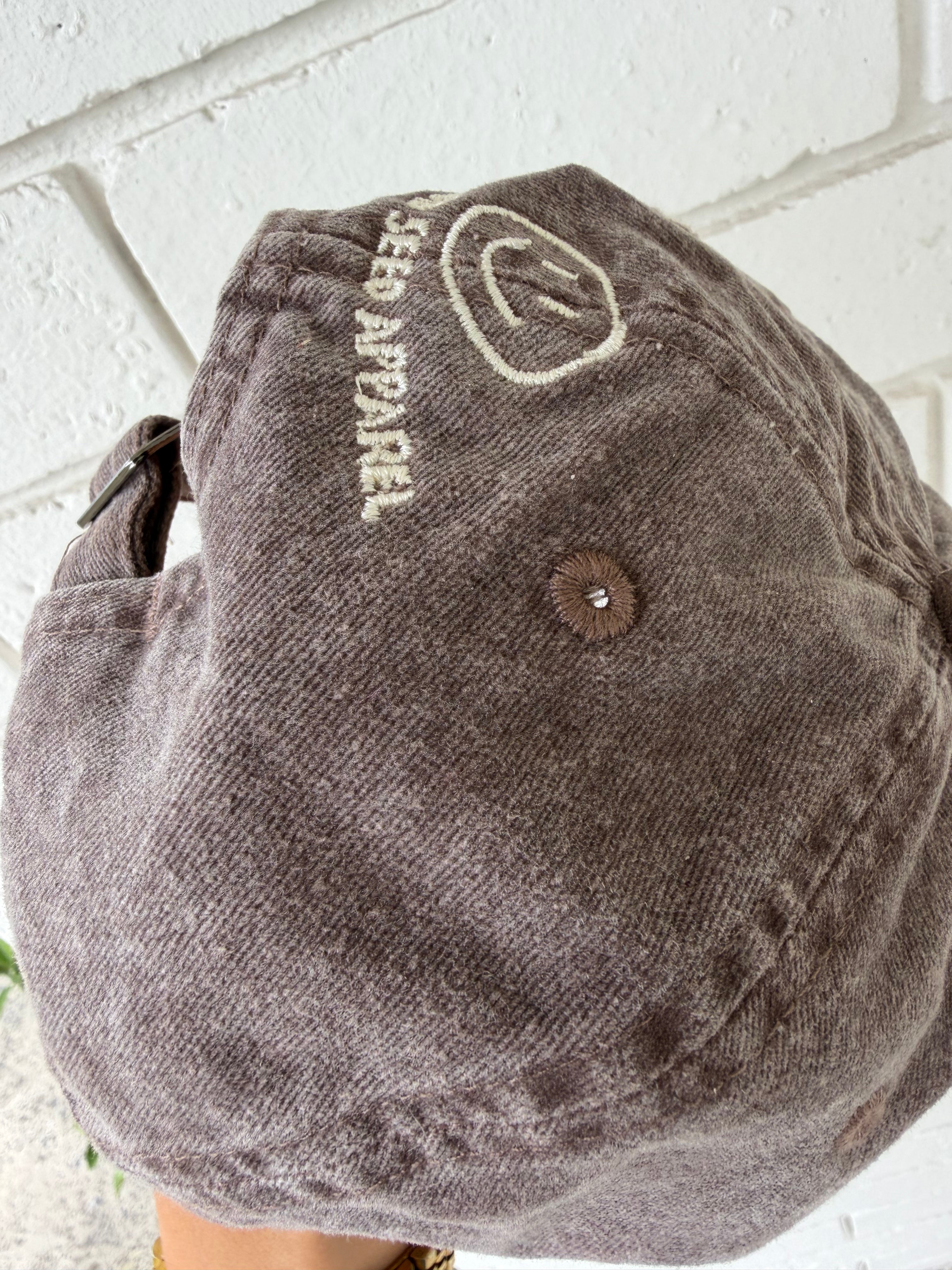 Kids washed brown BJF cap